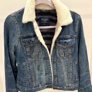 Sherpa-Lined Jean Jacket (Size: S)